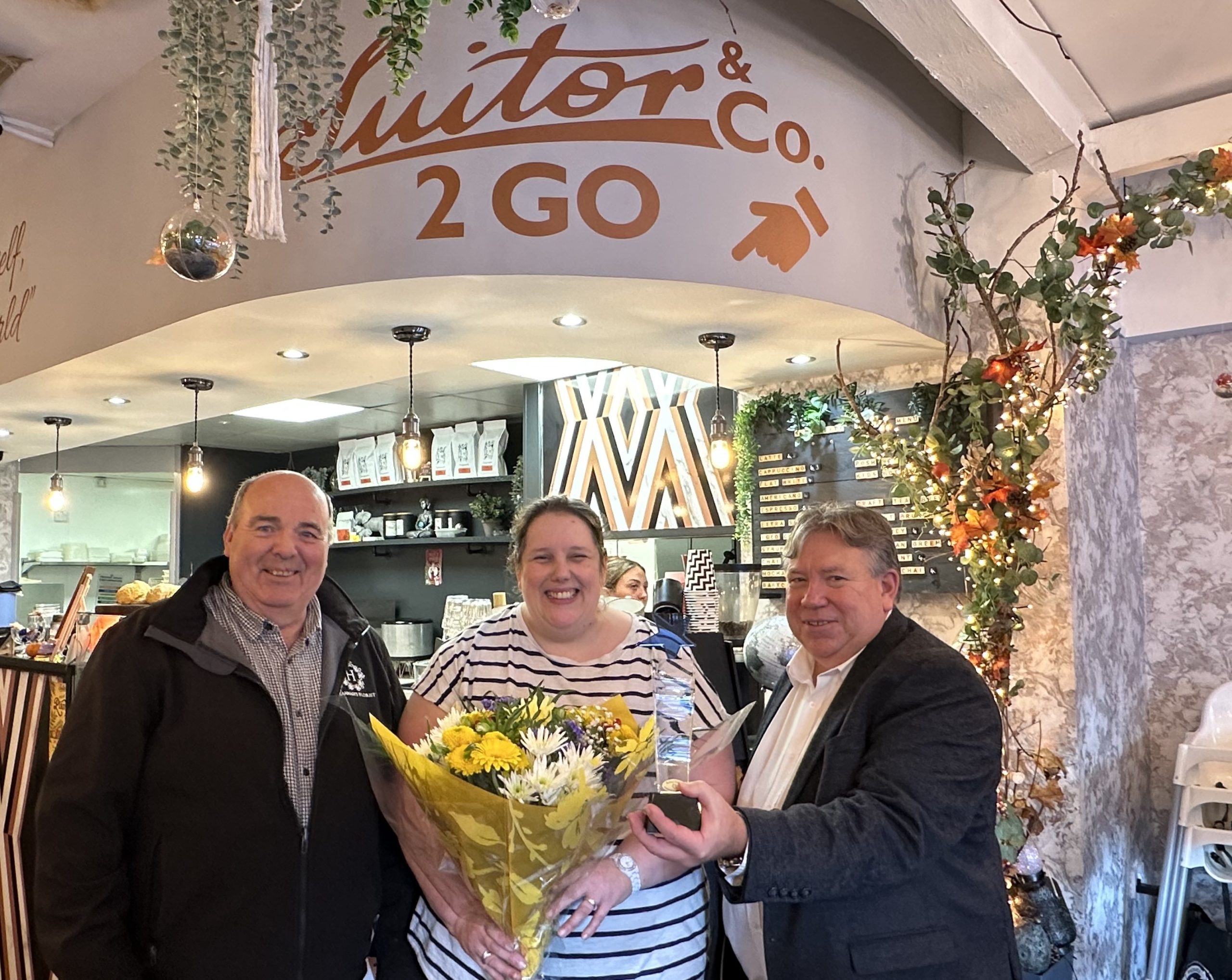 Leslie Waite, Anna Devlin and Derek West are pictured